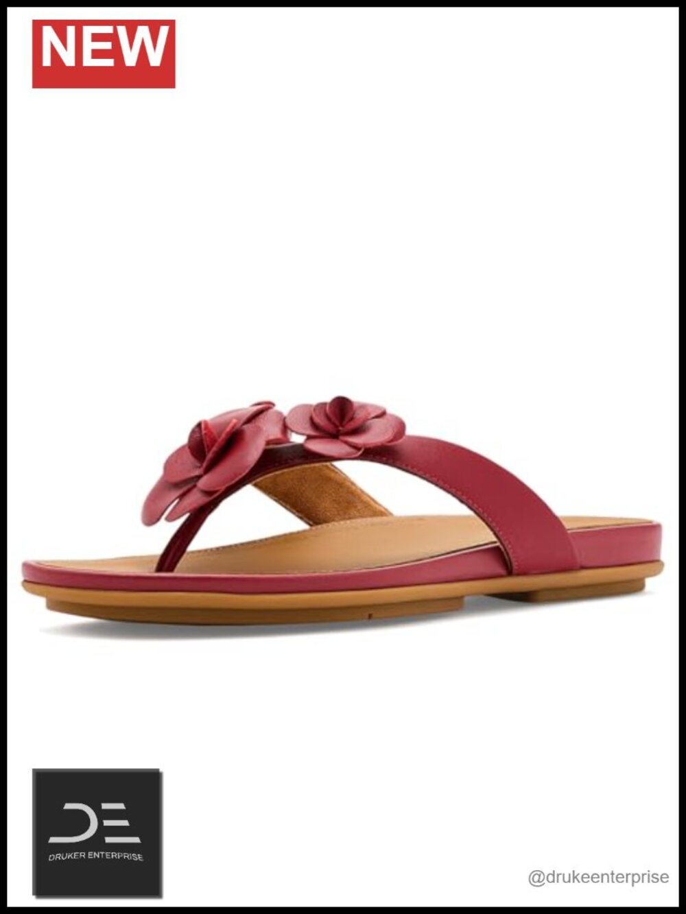 Leather Thong Flip Flops Slip-on Wedge Sandals